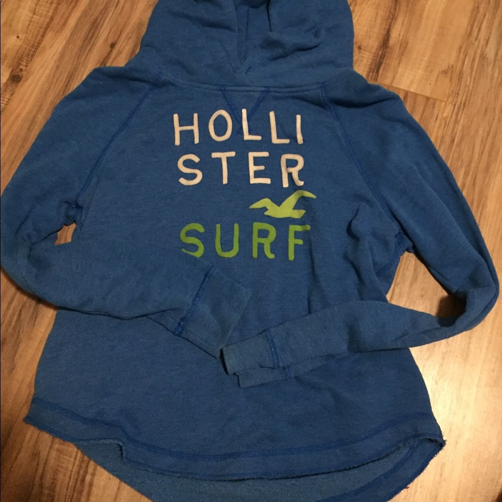 Blue Hollister surf hoodie